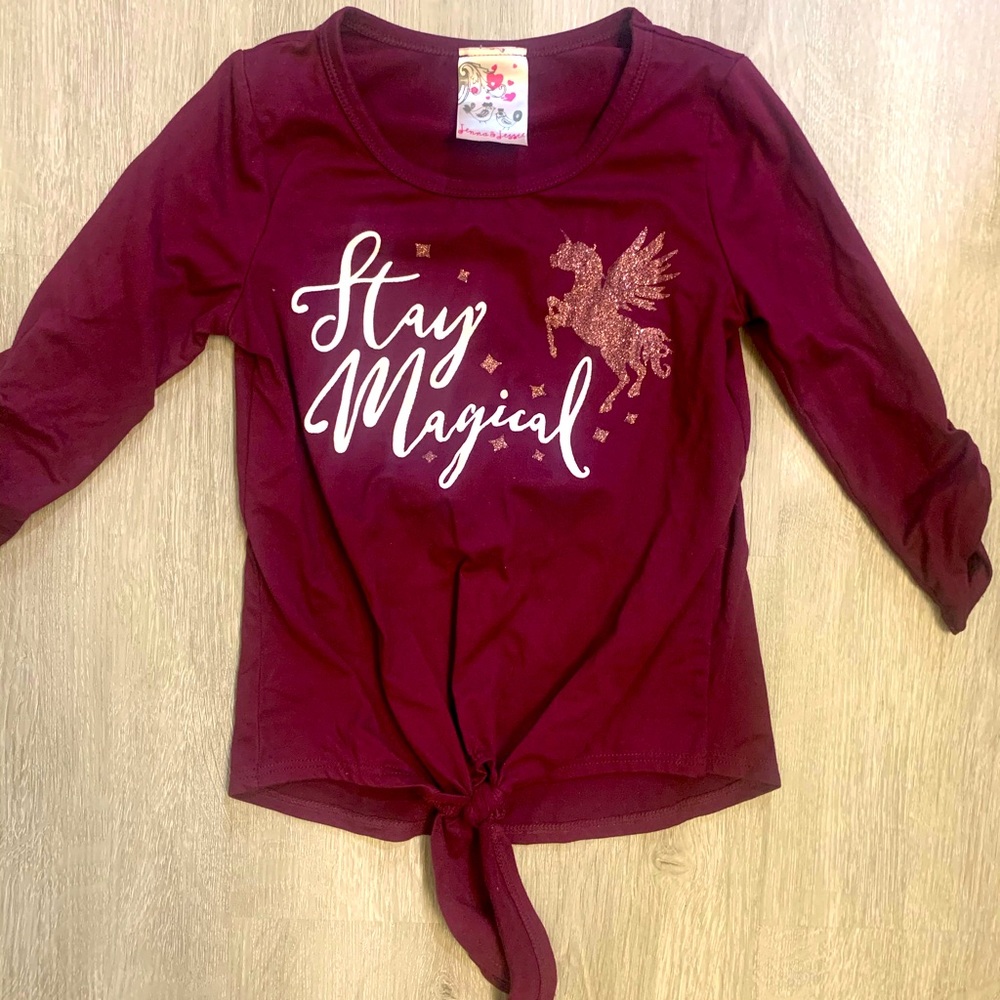 Jenna & Jessie girls sz 8 unicorn shirt